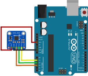 ADXL335 with Arduino Wiring Diagram