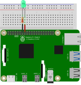 Building-the-Circuit-Diagram -of-LED-With-Raspberry-Pi 4